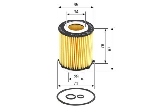 BOSCH F 026 407 166 Motor Yağ Filtresi - MERCEDES-BENZ B-SERISI Sports Tourer (W246, W242) uyumlu