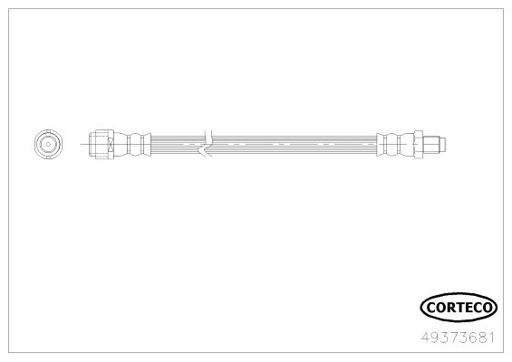 CORTECO 49373681 Fren Sistemleri Fren Hortumları - MERCEDES-BENZ CLS (C218) uyumlu
