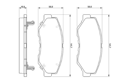 BOSCH 0 986 424 809 Fren Sistemleri Fren Balatası - HONDA CR-V II (RD_) uyumlu