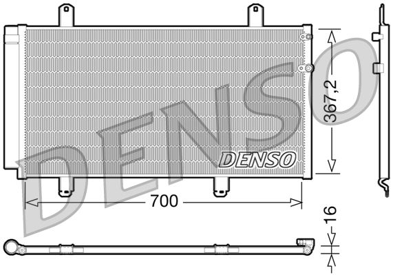 DENSO DCN51004 İklimlendirme Sistemi Klima Radyatörü - TOYOTA CAMRY Sedan (_V4_) uyumlu