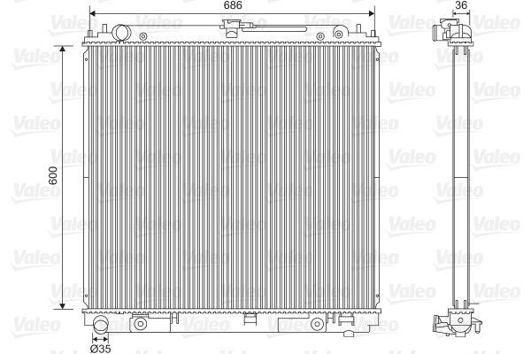 VALEO 701610 Soğutma Sistemi Su Soğutucu & Parçaları - NISSAN NP300 PICKUP (D22) uyumlu