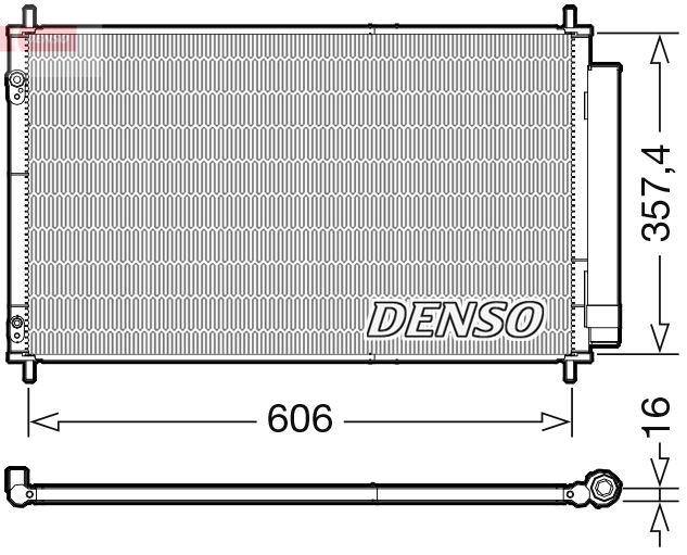 DENSO DCN50058 İklimlendirme Sistemi Klima Radyatörü - TOYOTA YARIS (_P13_) uyumlu
