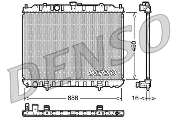 DENSO DRM46004 Soğutma Sistemi Su Soğutucu & Parçaları - NISSAN X-TRAIL I (T30) uyumlu