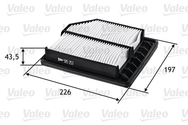 VALEO 585253 Motor Hava Filtresi - HONDA CIVIC VIII Hatchback (FN, FK) uyumlu