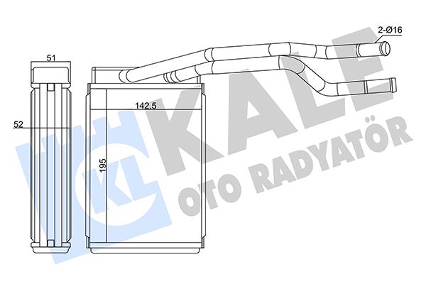 KALE OTO RADYATÖR 370565 İklimlendirme Sistemi İç Mekan Isı Değiştirici