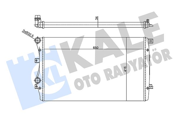 KALE OTO RADYATÖR 356925 Soğutma Sistemi Su Soğutucu & Parçaları - VW PASSAT B7 (362) uyumlu