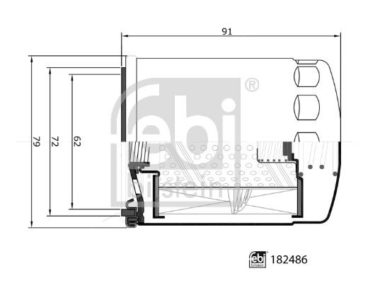 FEBI BILSTEIN 182486 Motor Yağ Filtresi - BMW 1502-2002 (E10) uyumlu