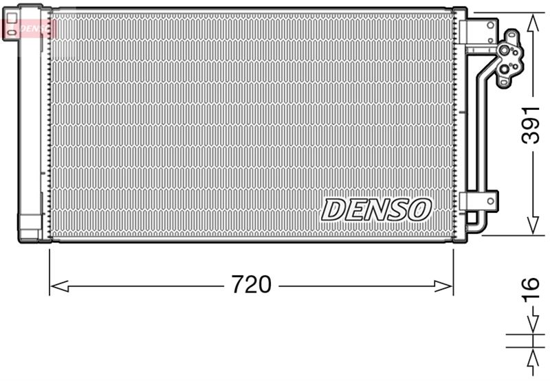 DENSO DCN32020 İklimlendirme Sistemi Klima Radyatörü - VW MULTIVAN T5 (7HM, 7HN, 7HF, 7EF, 7EM, 7EN) uyumlu