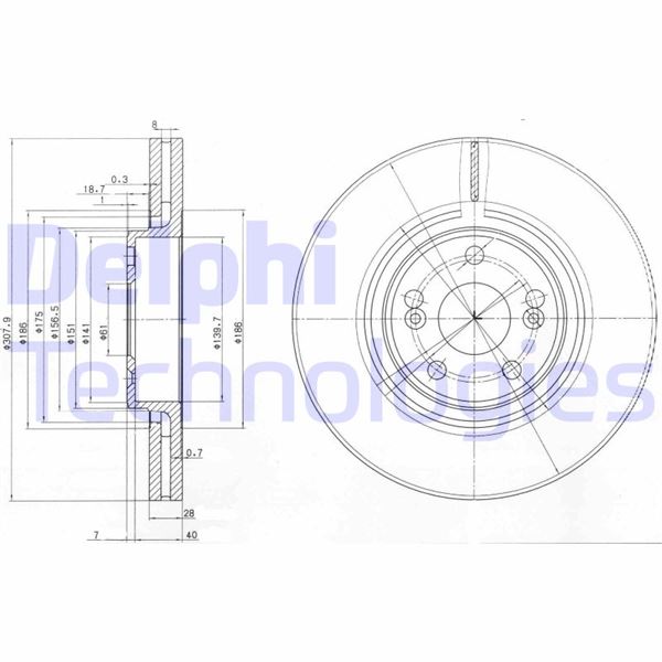 DELPHI BG9016 Fren Sistemleri Fren Diski - RENAULT LAGUNA II (BG0/1_) uyumlu