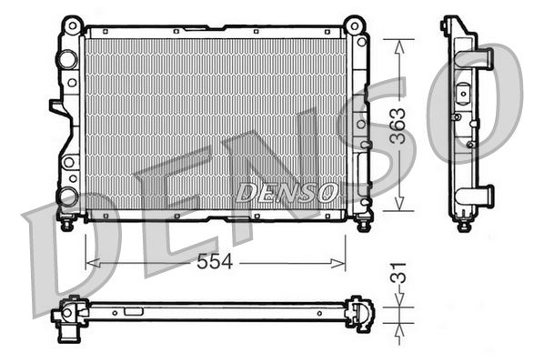 DENSO DRM09132 Soğutma Sistemi Su Soğutucu & Parçaları - FIAT TIPO (160_) uyumlu