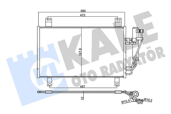 KALE OTO RADYATÖR 358735 İklimlendirme Sistemi Klima Radyatörü - MAZDA 2 Hatchback (DL, DJ) uyumlu
