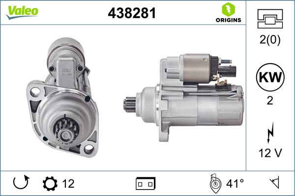 VALEO 438281 Elektrik Sistemi Marş Motoru - SEAT LEON ST (5F8) uyumlu