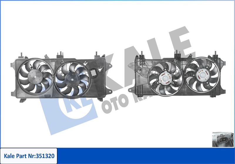 KALE OTO RADYATÖR 351320 Soğutma Sistemi Fan - FIAT DOBLO Kasa/büyük limuzin (223_) uyumlu