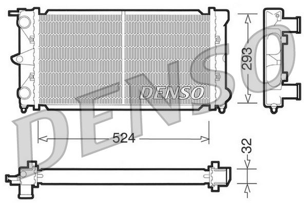 DENSO DRM32020 Soğutma Sistemi Su Soğutucu & Parçaları - VW PASSAT B2 (32B) uyumlu
