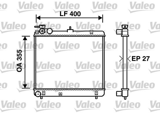 VALEO 734255 Soğutma Sistemi Su Soğutucu & Parçaları - HYUNDAI ATOS (MX) uyumlu