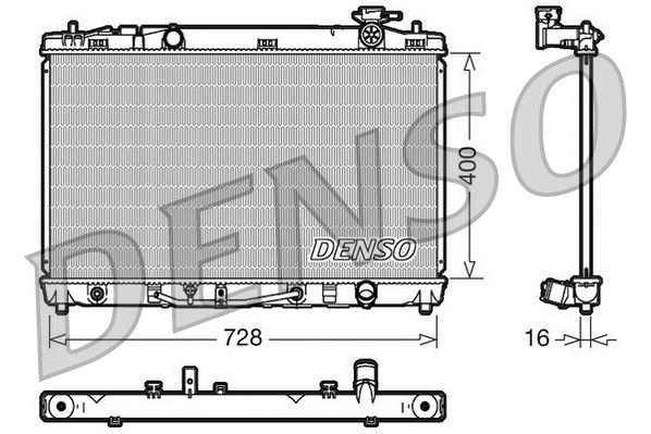 DENSO DRM50041 Soğutma Sistemi Su Soğutucu & Parçaları - TOYOTA CAMRY Sedan (_V4_) uyumlu