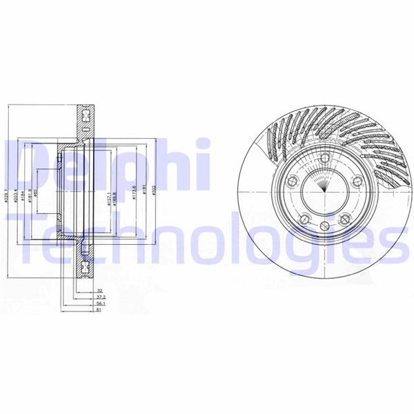 DELPHI BG9949 Fren Sistemleri Fren Diski - VW TOUAREG (7P5, 7P6) uyumlu