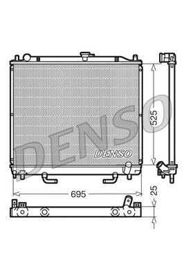 DENSO DRM45015 Soğutma Sistemi Su Soğutucu & Parçaları - MITSUBISHI PAJERO IV (V8_W, V9_W) uyumlu