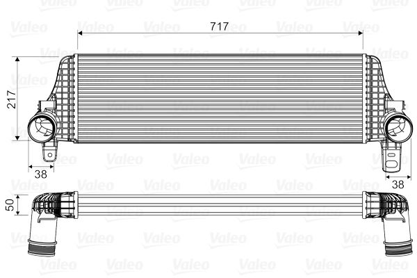 VALEO 818659 Motor Turbo Radyatörü - VW TRANSPORTER T5 Minibüs/Otobüs (7HB, 7HJ, 7EB, 7EJ) uyumlu