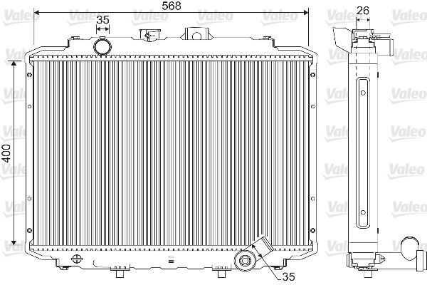VALEO 733102 Soğutma Sistemi Su Soğutucu & Parçaları - MITSUBISHI L 300 III Panelvan/Van (P0_V, P1_V, P2_V) uyumlu