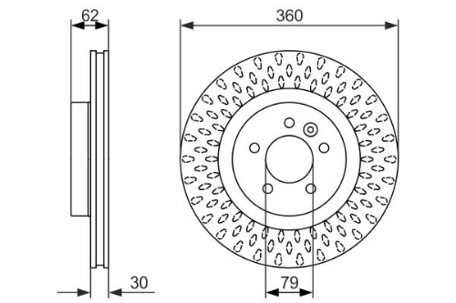 BOSCH 0 986 479 578 Fren Sistemleri Fren Diski - LAND ROVER DISCOVERY IV (L319) uyumlu