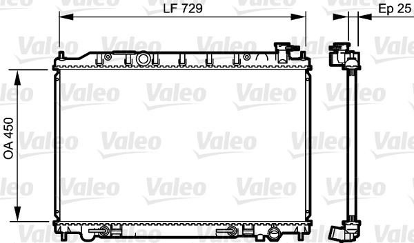 VALEO 735204 Soğutma Sistemi Su Soğutucu & Parçaları - NISSAN MURANO I (Z50) uyumlu