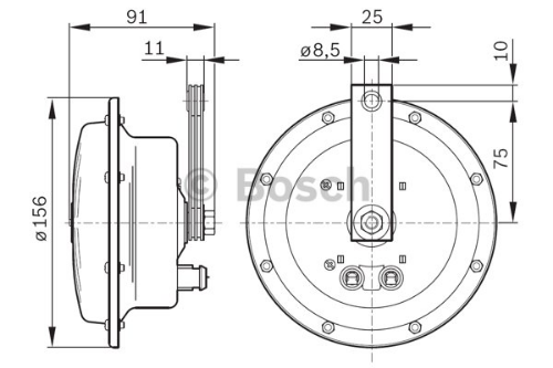BOSCH 0 986 AH0 203 Elektrik Sistemi Korna
