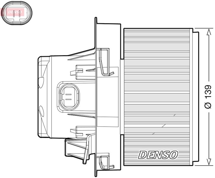 DENSO DEA21012 İklimlendirme Sistemi Fan Parçaları - PEUGEOT 207 (WA_, WC_) uyumlu