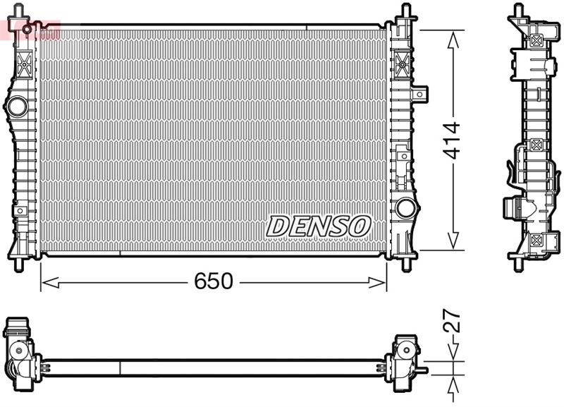 DENSO DRM21104 Soğutma Sistemi Su Soğutucu & Parçaları - CITROËN C4 GRAND PICASSO II (DA_, DE_) uyumlu