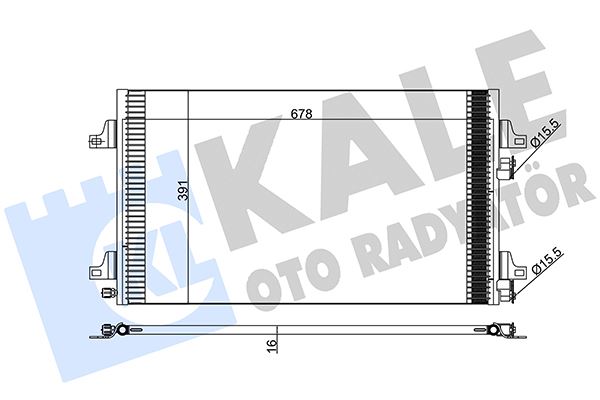 KALE OTO RADYATÖR 382600 İklimlendirme Sistemi Klima Radyatörü - RENAULT VEL SATIS (BJ0_) uyumlu
