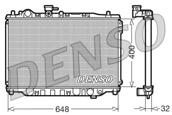 DENSO DRM44007 Soğutma Sistemi Su Soğutucu & Parçaları - MAZDA 626 II (GC) uyumlu