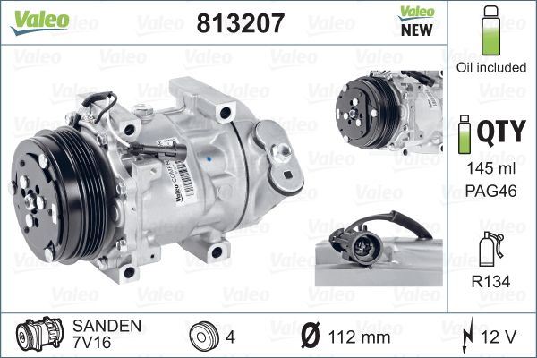 VALEO 813207 İklimlendirme Sistemi Kompresör Parçaları - FIAT DUCATO Panelvan/Van (250_) uyumlu