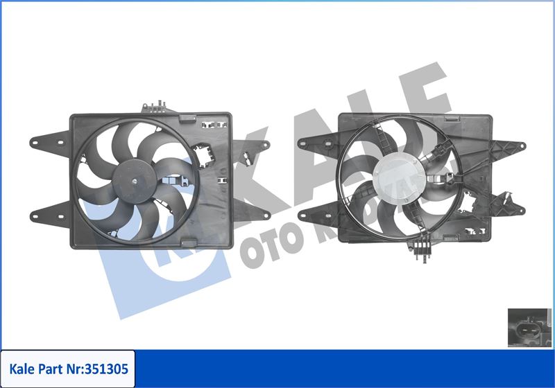 KALE OTO RADYATÖR 351305 Soğutma Sistemi Fan - FIAT DOBLO Kasa/büyük limuzin (223_) uyumlu