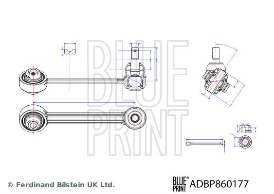 BLUE PRINT ADBP860177 Süspansiyon Sistemi Bugi Kolu - KIA CARNIVAL / GRAND CARNIVAL III (VQ) uyumlu