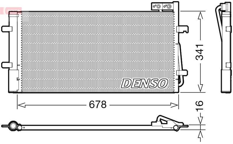 DENSO DCN02035 İklimlendirme Sistemi Klima Radyatörü - AUDI Q3 (8UB, 8UG) uyumlu
