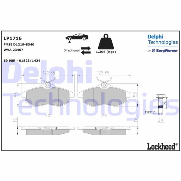 DELPHI LP1716 Yedek Parça Fren Sistemleri - CITROËN C3 I (FC_, FN_) uyumlu