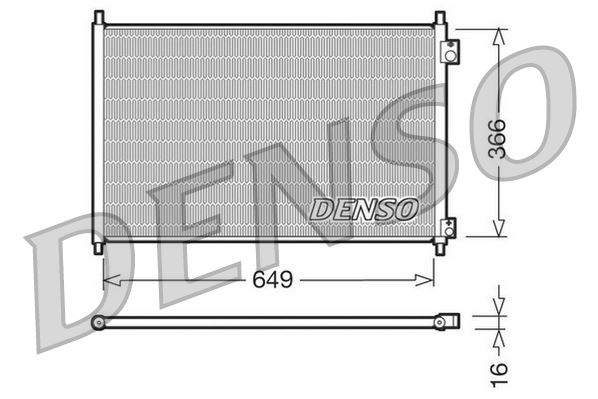 DENSO DCN40006 İklimlendirme Sistemi Klima Radyatörü - HONDA ACCORD VI (CK, CG, CH, CF, CL) uyumlu