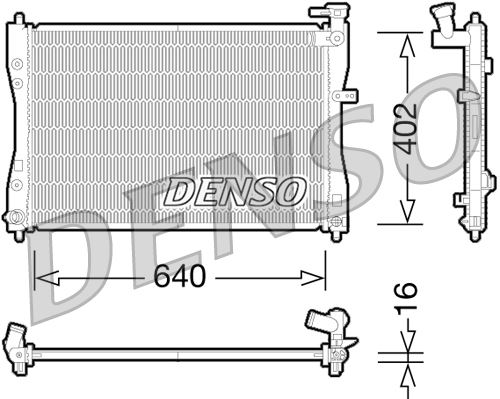 DENSO DRM45033 Soğutma Sistemi Su Soğutucu & Parçaları - MITSUBISHI COLT VI (Z3_A, Z2_A) uyumlu