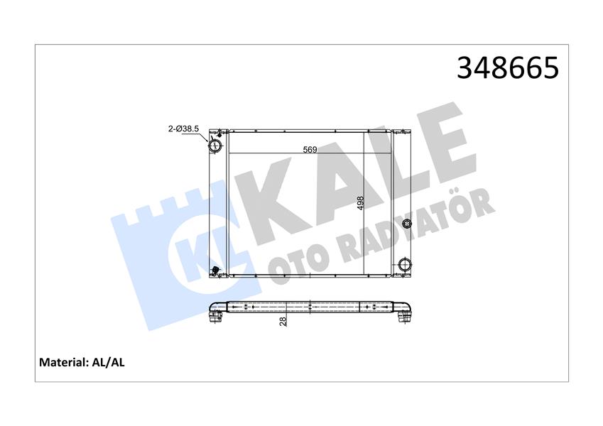 KALE OTO RADYATÖR 348665 Soğutma Sistemi Su Soğutucu & Parçaları - LAND ROVER RANGE ROVER III (L322) uyumlu