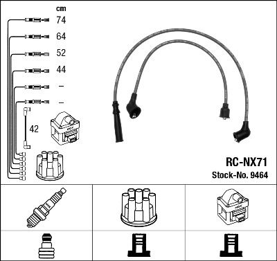 NGK 9464 Ateşleme Sistemi Ateşleme Kablosu - NISSAN MICRA I (K10) uyumlu