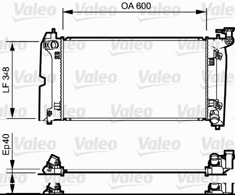 VALEO 734711 Soğutma Sistemi Su Soğutucu & Parçaları - TOYOTA COROLLA (_E12_) uyumlu