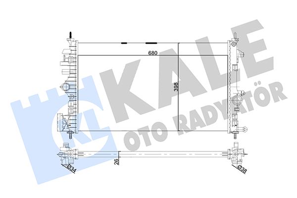 KALE OTO RADYATÖR 355650 Soğutma Sistemi Su Soğutucu & Parçaları - OPEL INSIGNIA A (G09) uyumlu