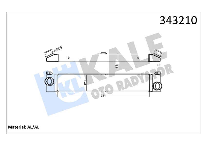 KALE OTO RADYATÖR 343210 Motor Turbo Radyatörü - FIAT DUCATO Panelvan/Van (250_) uyumlu