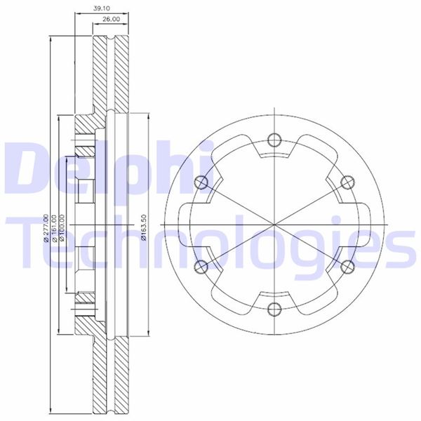 DELPHI BG3422 Fren Sistemleri Fren Diski - NISSAN TERRANO I (WD21) uyumlu