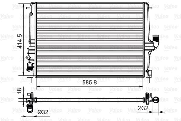 VALEO 735635 Soğutma Sistemi Su Soğutucu & Parçaları - DACIA DUSTER (HS_) uyumlu