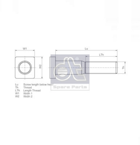 DT Spare Parts 1.17035 Jant & Lastik & Bijon Tekerlek Pimi - SCANIA R I uyumlu