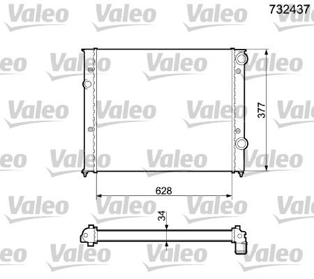 VALEO 732437 Soğutma Sistemi Su Soğutucu & Parçaları - VW PASSAT B3/B4 (3A2, 35I) uyumlu
