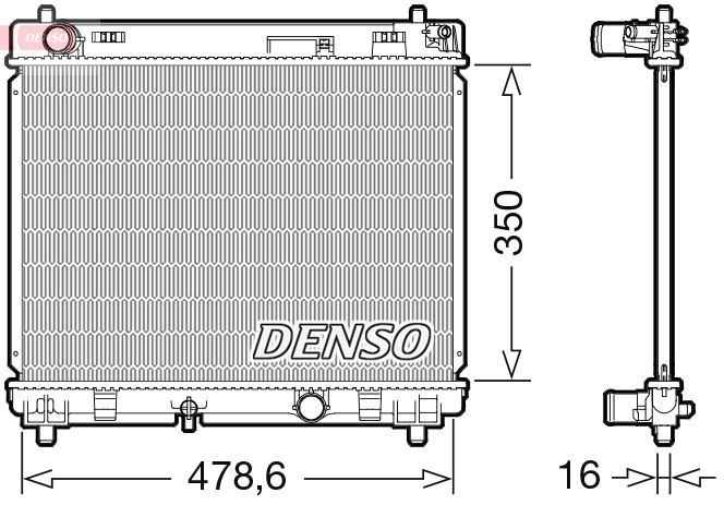 DENSO DRM50104 Soğutma Sistemi Su Soğutucu & Parçaları - TOYOTA YARIS (_P13_) uyumlu