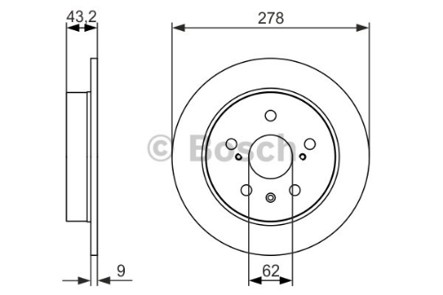 BOSCH 0 986 479 047 Fren Sistemleri Fren Diski - SUZUKI SX4 (EY, GY) uyumlu