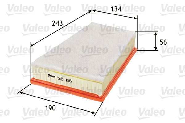 VALEO 585156 Motor Hava Filtresi - RENAULT MEGANE II Station wagon (KM0/1_) uyumlu